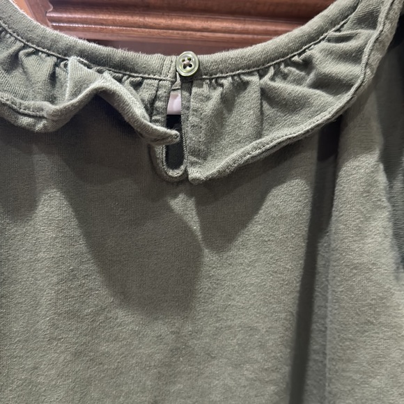 Janie and Jack olive green girls too size 7 - Picture 5 of 7